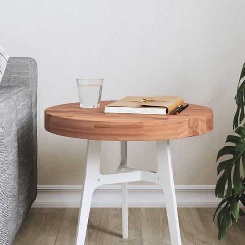 vidaXL Table Top Ø40x4 cm Round Solid Wood Beech