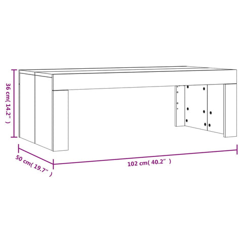 vidaXL Coffee Table White 102x50x36 cm Engineered Wood