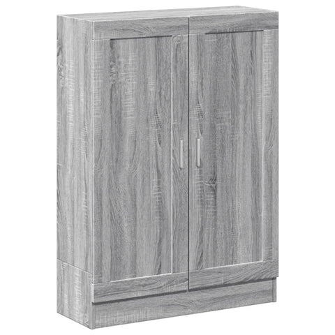 vidaXL Book Cabinet Grey Sonoma 82.5x30.5x115 cm Engineered Wood