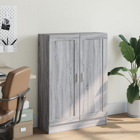 vidaXL Book Cabinet Grey Sonoma 82.5x30.5x115 cm Engineered Wood