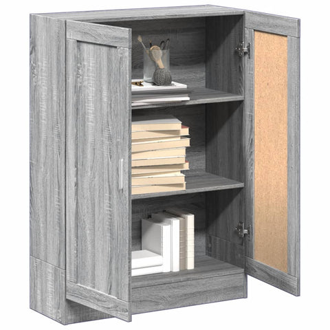 vidaXL Book Cabinet Grey Sonoma 82.5x30.5x115 cm Engineered Wood