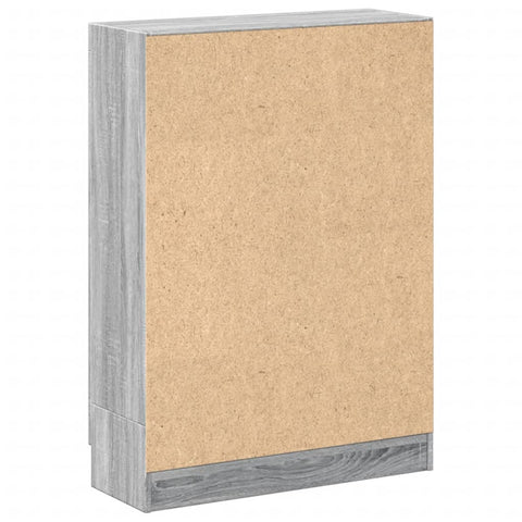 vidaXL Book Cabinet Grey Sonoma 82.5x30.5x115 cm Engineered Wood