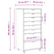 vidaXL Rolling Cabinet with Drawers MOSS White Solid Wood Pine