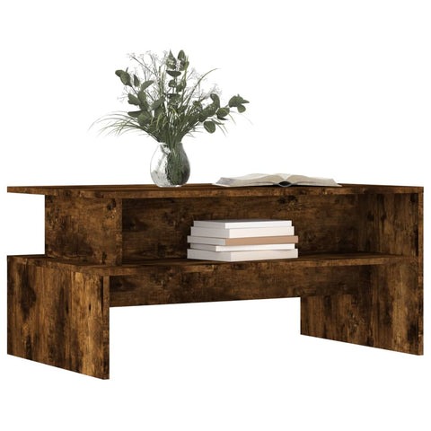 vidaXL Coffee Table Smoked Oak 90x55x42.5 cm Engineered Wood