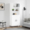 vidaXL Highboard White 69.5x34x180 cm Engineered Wood
