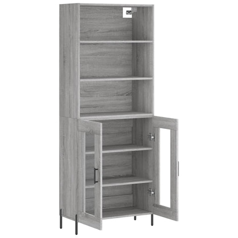 vidaXL Highboard Grey Sonoma 69.5x34x180 cm Engineered Wood