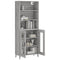 vidaXL Highboard Grey Sonoma 69.5x34x180 cm Engineered Wood
