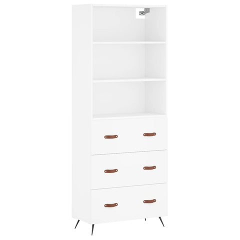 vidaXL Highboard White 69.5x34x180 cm Engineered Wood