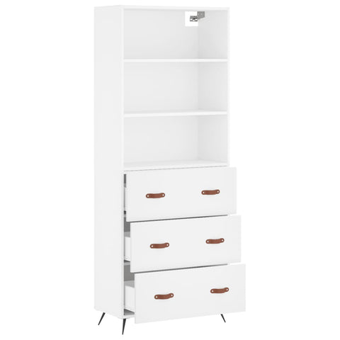 vidaXL Highboard White 69.5x34x180 cm Engineered Wood