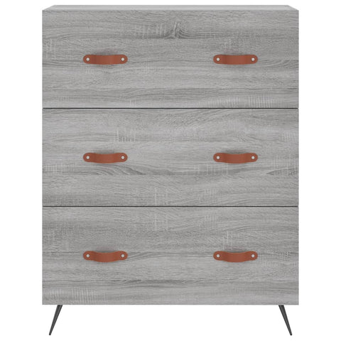 vidaXL Highboard Grey Sonoma 69.5x34x180 cm Engineered Wood