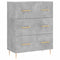 vidaXL Highboard Concrete Grey 69.5x34x180 cm Engineered Wood