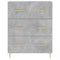 vidaXL Highboard Concrete Grey 69.5x34x180 cm Engineered Wood