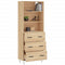 vidaXL Highboard Sonoma Oak 69.5x34x180 cm Engineered Wood