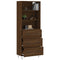 vidaXL Highboard Brown Oak 69.5x34x180 cm Engineered Wood