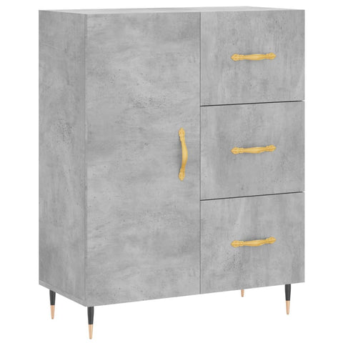 vidaXL Highboard Concrete Grey 69.5x34x180 cm Engineered Wood