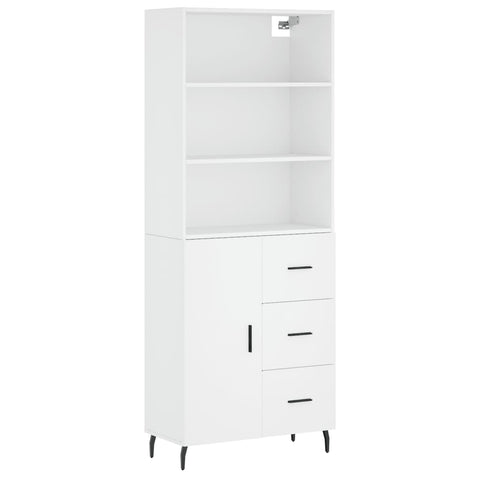 vidaXL Highboard White 69.5x34x180 cm Engineered Wood