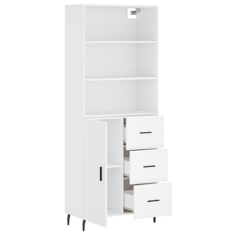 vidaXL Highboard White 69.5x34x180 cm Engineered Wood