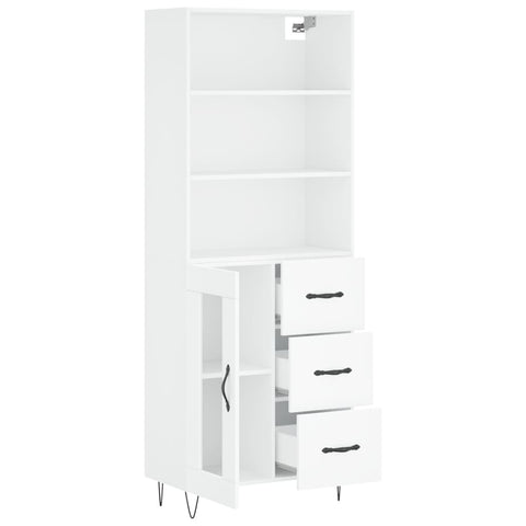 vidaXL Highboard White 69.5x34x180 cm Engineered Wood
