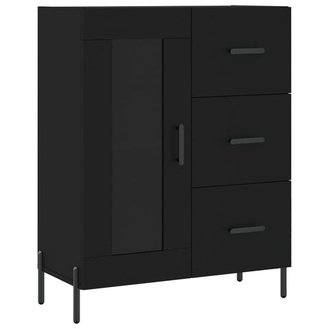 vidaXL Highboard Black 69.5x34x180 cm Engineered Wood