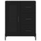vidaXL Highboard Black 69.5x34x180 cm Engineered Wood