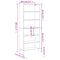 vidaXL Highboard Grey Sonoma 69.5x32.5x180 cm Engineered Wood