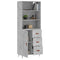 vidaXL Highboard Concrete Grey 69.5x34x180 cm Engineered Wood