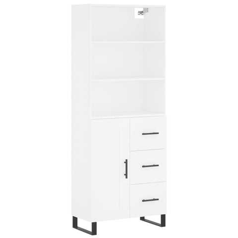 vidaXL Highboard White 69.5x34x180 cm Engineered Wood