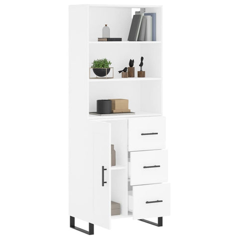 vidaXL Highboard White 69.5x34x180 cm Engineered Wood