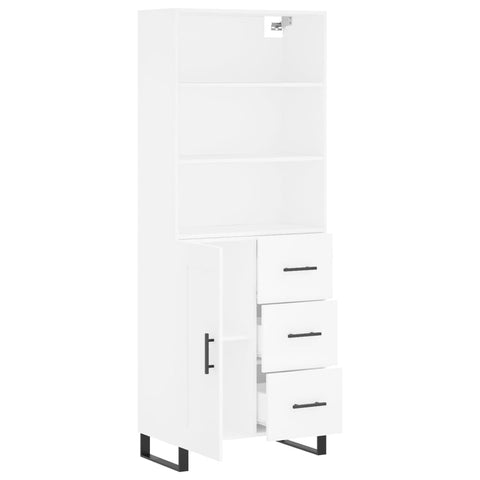 vidaXL Highboard White 69.5x34x180 cm Engineered Wood