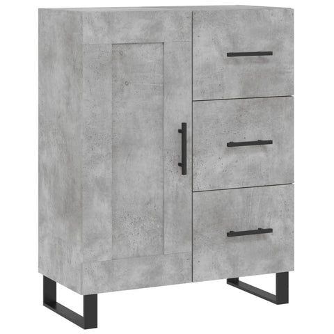 vidaXL Highboard Concrete Grey 69.5x34x180 cm Engineered Wood