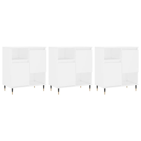 vidaXL Sideboards 3 pcs White Engineered Wood