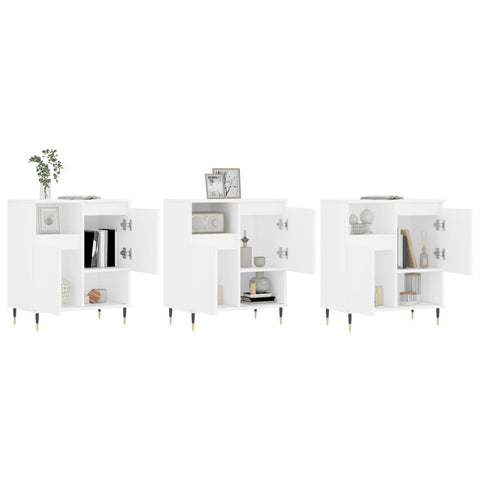 vidaXL Sideboards 3 pcs White Engineered Wood
