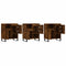 vidaXL Sideboards 3 pcs Smoked Oak Engineered Wood