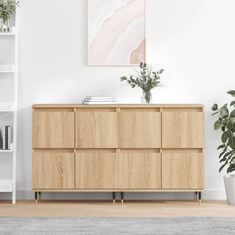 vidaXL Sideboards 2 pcs Sonoma Oak Engineered Wood