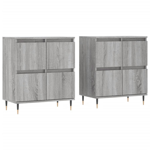 vidaXL Sideboards 2 pcs Grey Sonoma Engineered Wood