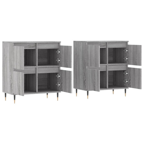 vidaXL Sideboards 2 pcs Grey Sonoma Engineered Wood