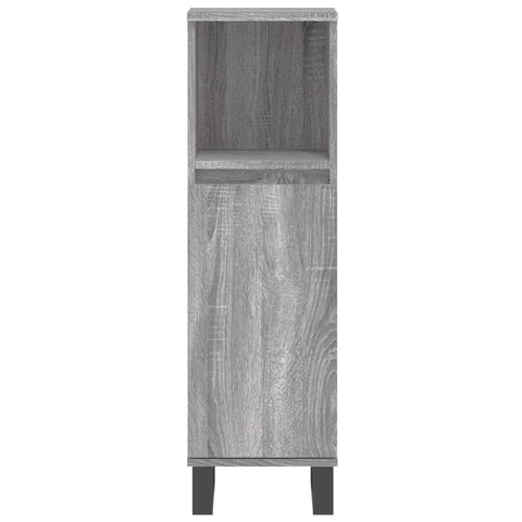 vidaXL 3 Piece Bathroom Furniture Set Grey Sonoma Engineered Wood