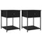 vidaXL Bedside Tables 2 pcs Black 44x45x58 cm Engineered Wood