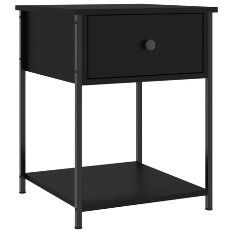 vidaXL Bedside Tables 2 pcs Black 44x45x58 cm Engineered Wood
