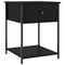 vidaXL Bedside Tables 2 pcs Black 44x45x58 cm Engineered Wood