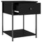 vidaXL Bedside Tables 2 pcs Black 44x45x58 cm Engineered Wood