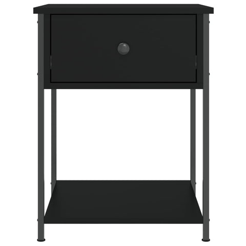 vidaXL Bedside Tables 2 pcs Black 44x45x58 cm Engineered Wood