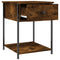 vidaXL Bedside Table Smoked Oak 44x45x58 cm Engineered Wood