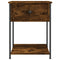 vidaXL Bedside Table Smoked Oak 44x45x58 cm Engineered Wood