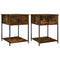 vidaXL Bedside Tables 2 pcs Smoked Oak 44x45x58 cm Engineered Wood