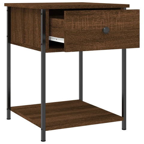 vidaXL Bedside Table Brown Oak 44x45x58 cm Engineered Wood