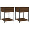 vidaXL Bedside Tables 2 pcs Brown Oak 44x45x58 cm Engineered Wood