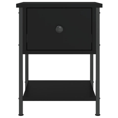 vidaXL Bedside Table Black 34x35.5x45 cm Engineered Wood