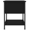 vidaXL Bedside Table Black 34x35.5x45 cm Engineered Wood