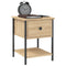 vidaXL Bedside Table Sonoma Oak 34x35.5x45 cm Engineered Wood